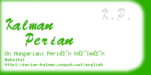 kalman perian business card